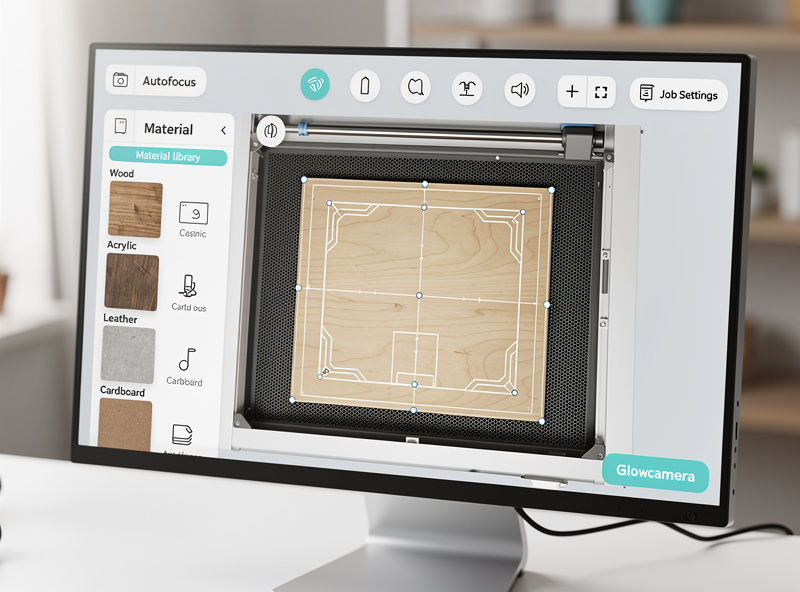 Glowforge App software with AI camera workflow